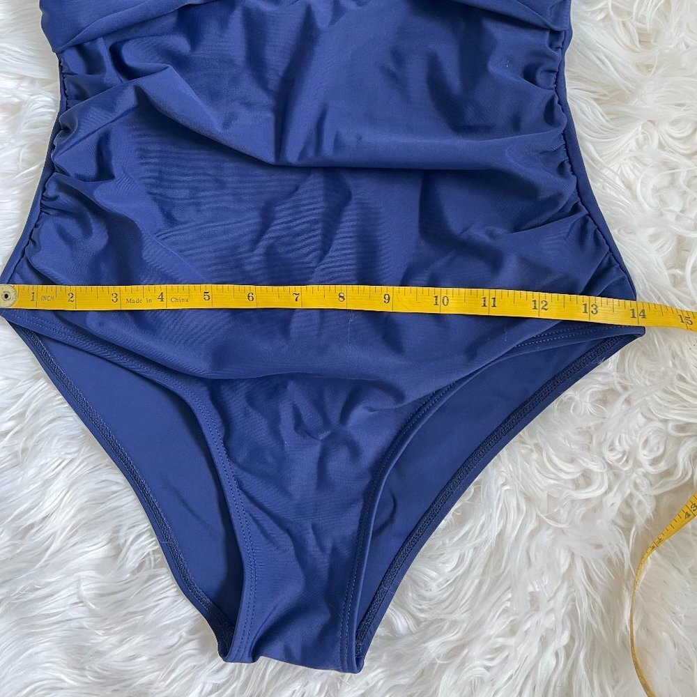 One Piece Swimsuits Tummy Control Swimwear High Neck Mesh Bathing Suits Size XS - Picture 9 of 14